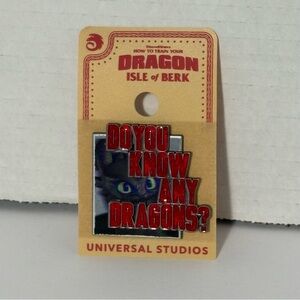 Universal Studios How to Train Your Dragon Do You Know Any? Pin New With Card